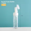 150 ml transparente nachfüllbare Schaumflasche mit integrierter Silikon-Gesichtsreinigungsbürste - Inklusive Silikonbürstenkopf / 150ml Bürstenstil
