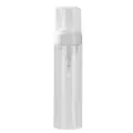Transparente Schaumspenderflasche mit weißer Pumpe für die Gesichtsreinigung - 200ml Flache Kappe Stil