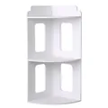 3-Tier White Corner Desk Organizer Shelf for Office Dormitory Minimalist Rack - 3-Tier Corner Shelf / White
