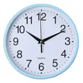 Minimalist round wall clock in light blue with white dial and large black numerals. - 8 Inch (Diameter 20cm) / Blue