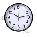 Horloge murale ronde minimaliste noire, diamètre 24,5 cm - 10 Pouces (Diamètre 24.5cm) / Noir