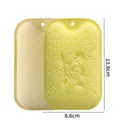 Professional double-sided yellow wood pulp kitchen cleaning sponge, 13.8x8.6cm size - Rectangular (13.8x8.6cm) / Square Yellow