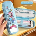 Estuche de lápices doble capa azul claro con diseño de sirena y tema de princesa - Azul Claro - Sirena