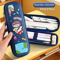 Estuche escolar de astronauta azul oscuro para niños, gran capacidad y resistente al agua. - Azul Oscuro - Astronauta
