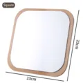 Espejo de maquillaje cuadrado moderno de madera para mesa, tamaño 23cm x 23cm. - Cuadrado / 23cm x 23cm
