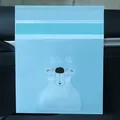 Disposable blue self-adhesive car trash bag featuring a cute cartoon bear and slogans - Set of 15 / Blue Bear