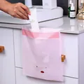Pink disposable self-adhesive garbage bag with cute rabbit pattern for bathroom vanity - Set of 15 / Light Pink Fox
