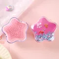 Süße rosa sternförmige Haarbürste mit Flamingo-Sand-Design und weichen Massageborsten - Stern Flamingo / Fuchsia