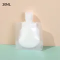 30ml clear travel liquid spout pouch for lotion and cosmetic sample storage bag - 30ml / Thick (28 Microns)