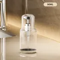 90ml clear vertical ribbed travel dispenser bottle with silver pump and protective cap - 90ml / Clear