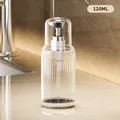 120ml transparent ribbed refillable lotion pump bottle for travel and storage - 120ML / Clear