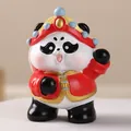 Süße Panda-Resinfigur in traditionellem chinesischem Kostüm für kreative Tischdekoration - Opernmaske