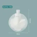 Small 50ml transparent round travel dispensing pouch for liquid lotions and cosmetics - 50ml / Round Transparent (50ml)