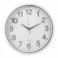 Minimalistische runde Wanduhr in Weiß mit großen arabischen Ziffern für die Wohndekoration - Simple Style (6303) / 11.8 Inch (Diameter 30cm) / Weiß