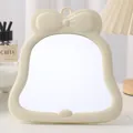 Cream white bow-shaped desktop makeup mirror for cute dormitory vanity and students - 80 Pieces/Box / Yellow