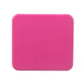 Tragbarer kleiner quadratischer doppelseitiger Klappspiegel in kräftigem Pinkton - Fuchsia