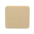 Tragbarer quadratischer Klapp-Make-up-Spiegel in Beige für tägliches Auffrischen - Gelb