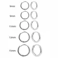 Polished stainless steel hoop earrings set available in 9mm 11mm 13mm and 15mm sizes - Round Style (20889) / 9mm / Gold