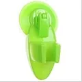 Soporte de cabezal de ducha con ventosa verde ajustable para montaje en pared sin taladro - Verde