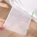 Clear A4 plastic file storage box with green latches for document organization - 30x22.5x2cm / Transparent (Green Buckle)