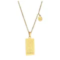 Elegant gold stainless steel Aquarius zodiac sign pendant necklace for personalized fashion - Aquarius (11711_1)