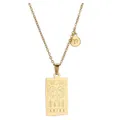 Premium gold-plated stainless steel Aries constellation pendant necklace with chain - Aries (11711_3)
