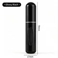 5ml Glänzendes Schwarz Mini Parfümzerstäuber Tragbare Nachfüllbare Sprühflasche Set - 5ml / 1000 Stück/Packung / Hellschwarz