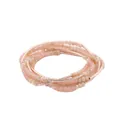 Elegant multi-layer rose gold and pink crystal bead bracelet in vintage ethnic style for women - Pink Beaded Style (B329_7) / Pink
