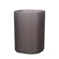 Minimalist frosted translucent gray desktop pen holder for office stationery storage - Matte Black