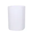 Minimalist white frosted translucent desktop pen holder and stationery organizer. - Frosted White