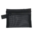 Kompakte schwarze Mini-Netztasche für Ladekabel und kleine Kopfhörergehäuse unterwegs - S / Schwarz
