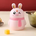 Pink cartoon rabbit automatic pop-up toothpick holder with press-type lid for home decor - Pink Rabbit