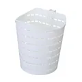 Cesto sospeso in plastica bianca con gancio girevole e design a trama - Bianco avorio