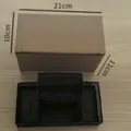 Schwarzer Schreibtisch-Organizer aus Metall inklusive 21x11x10cm Kartonverpackung - 4 Fächer Kraftbox-Packung / Mehrfarbig