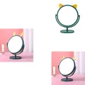 Niedlicher drehbarer Schminkspiegel mit Tierohren für den Schminktisch im Schlafzimmer - Kaninchenohr / Rosa