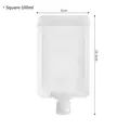 100ml square transparent portable spout pouch for lotion and travel liquid storage - Square-100ml / Thin (18 Microns)