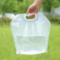 Portable 5L foldable clear water bag with white handle for outdoor camping - Capacity 5L / White