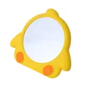 Adorable yellow chicken-shaped cartoon plastic desk mirror for dormitory makeup use - Yellow