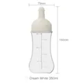 Khaki white 350ml squeeze condiment bottle with measurements and dustproof lid for kitchen - Single Hole White