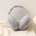 Hochwertige graue Plüsch-Ohrenschützer für den Winter mit einem faltbaren Design - Grau