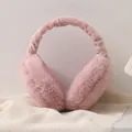 Weiche rosa Plüsch-Winterohrenschützer für Kälteschutz und wohlige Wärme im Winter - Altrosa