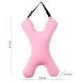 Tragbares rosa aufblasbares Sicherheitsgurtkissen für Kinder mit ergonomischer X-Form - X-Form Stil / Rosa