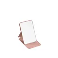 Tragbarer faltbarer Make-up-Spiegel aus PU-Leder in elegantem Rosa für den Schreibtisch - OPP-Beutel / S / Rosa