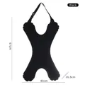 Schwarzes tragbares aufblasbares Autogurt-Reisekissen für Kinder mit Maßen 67x40cm - X-Form Stil / Schwarz
