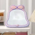 Eleganter bogenförmiger Desktop-Make-up-Spiegel mit lila und rosa Strasssteinen - Lila Spiegel (DIY-Materialset)