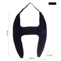 Aufblasbares lila H-förmiges Auto-Reisekissen für Kinder mit Sicherheitsgurtstütze - H-Form Stil / Lila