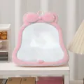 Eleganter rosafarbener Schminkspiegel mit Strasssteinen in Schleifenform für den Tisch - Rosa Spiegel (DIY-Materialset)