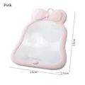 Rosa Schminkspiegel in Schleifenform, 21x19 cm, ideal für den Schminktisch - Rosa