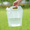 Portable 8L food-grade clear plastic water storage bag for outdoor camping and hiking trips. - Small Capacity Pack / Clear