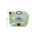 8L portable food-grade outdoor water bag for camping and hiking travel, 42x31cm - 8L Capacity (With Faucet) / Green
